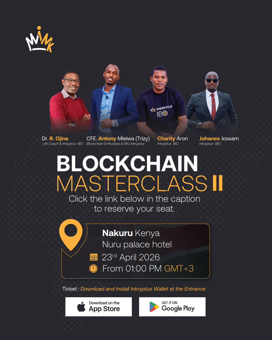 Inkryptus Masterclass II – Nakuru, 23rd April